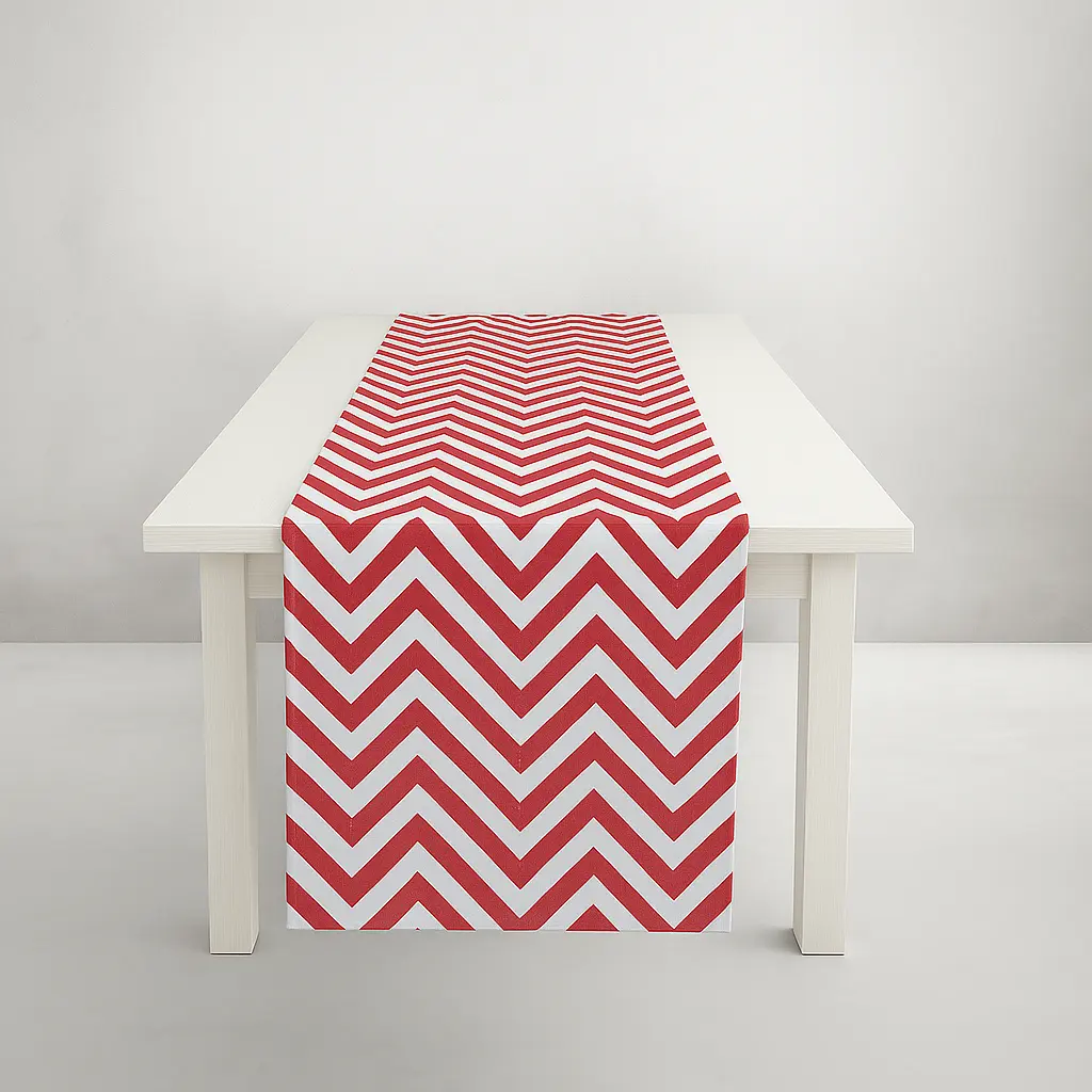 RUNNERS –RED & WHITE LINEN *R65 excl vat*